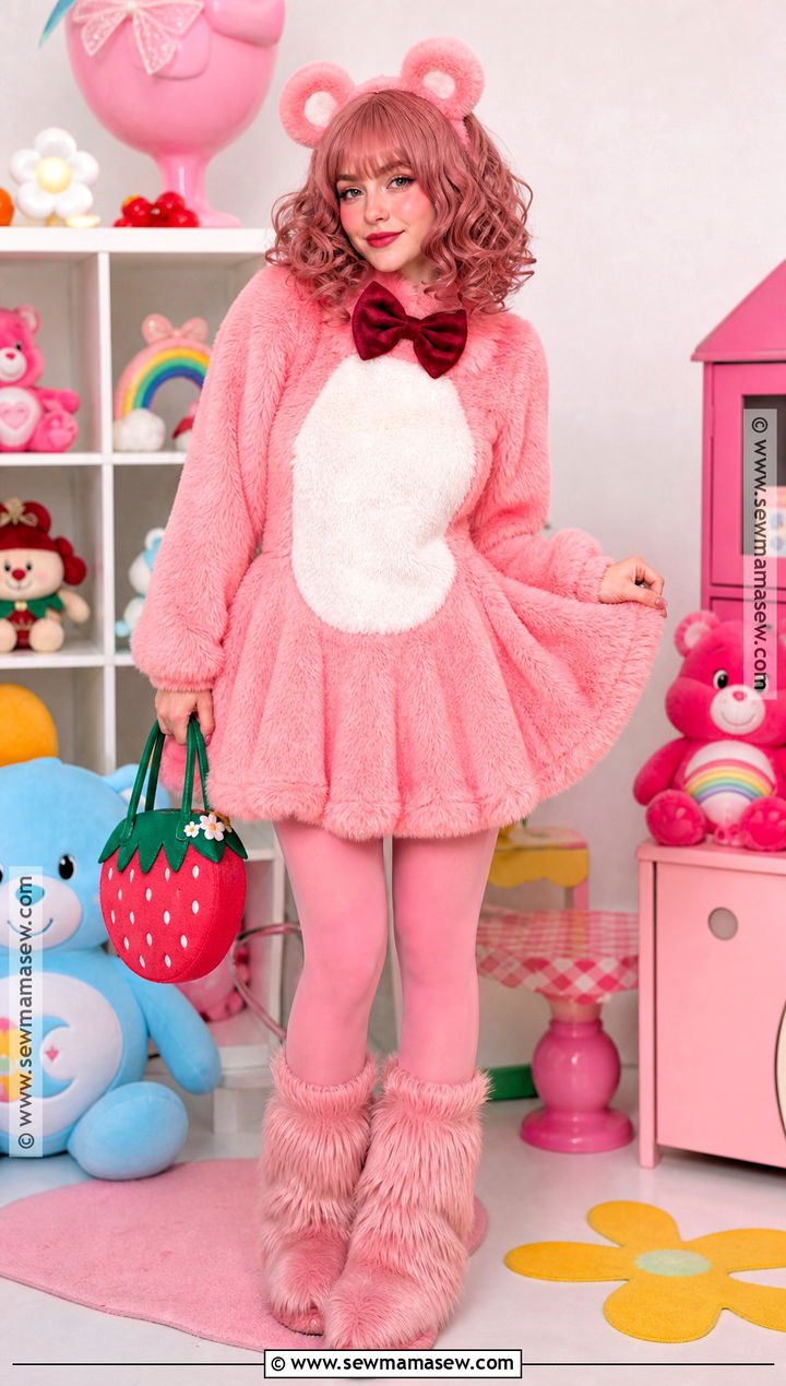 Lotso Costume With Pink Faux Fur Dress - 30 Disney Villain Costumes for Women