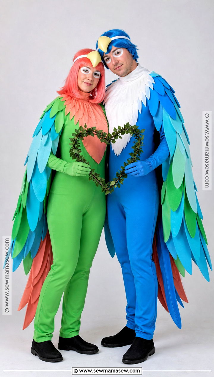 Lovebird Couple Parrot Costume - 35 parrot costume ideas