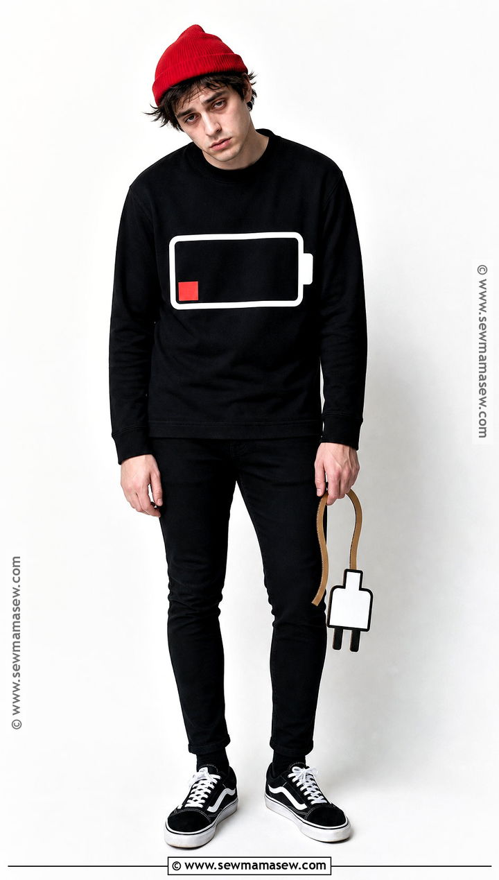 Low Battery Costume - 35 funny halloween costume ideas