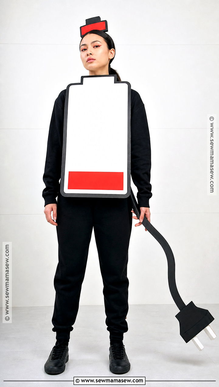 Low Battery Costume - 40 original halloween costumes