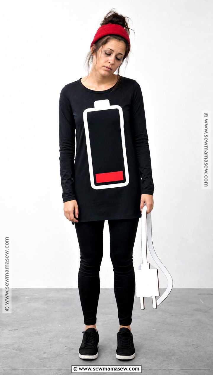 Low Battery Costume - 45 funny halloween costumes for women
