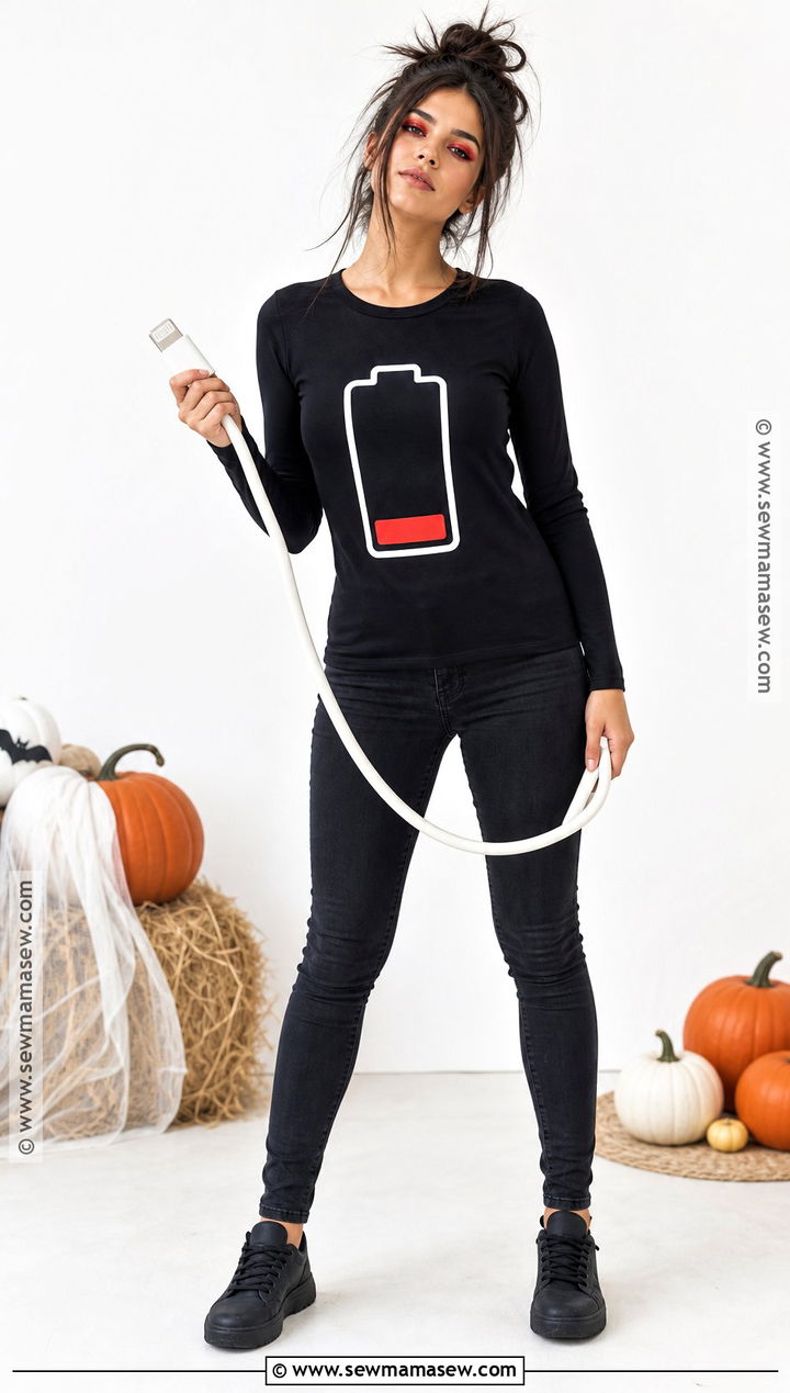 Low Battery Warning Costume - 50 niche halloween costumes