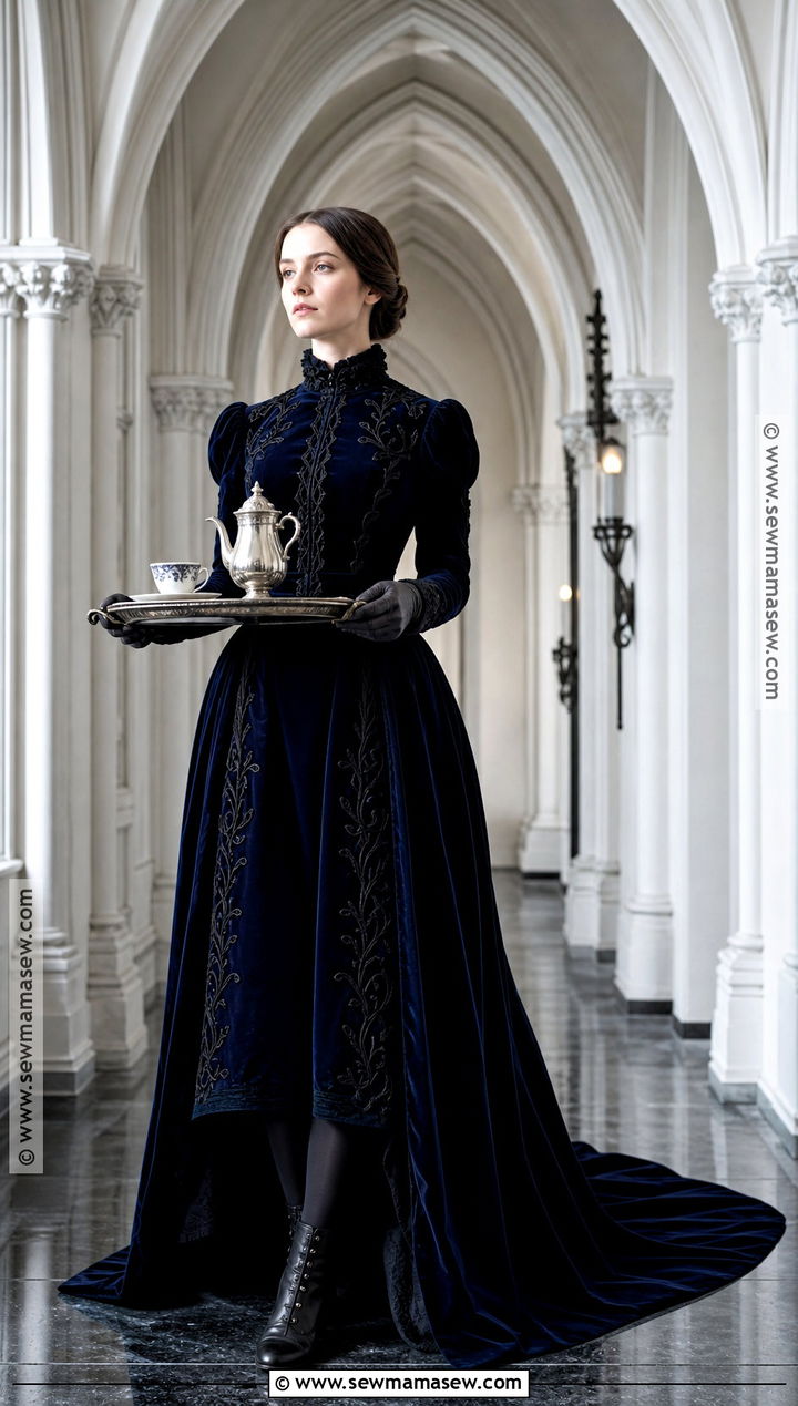 Lucille Blue Velvet Crimson Peak Costume - 30 Crimson Peak Costumes