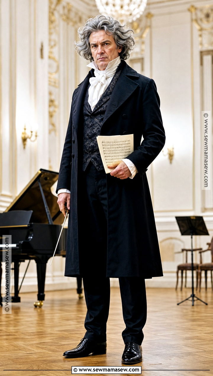Ludwig Van Beethoven Costume With Sheet Music - 30 historical figures costumes