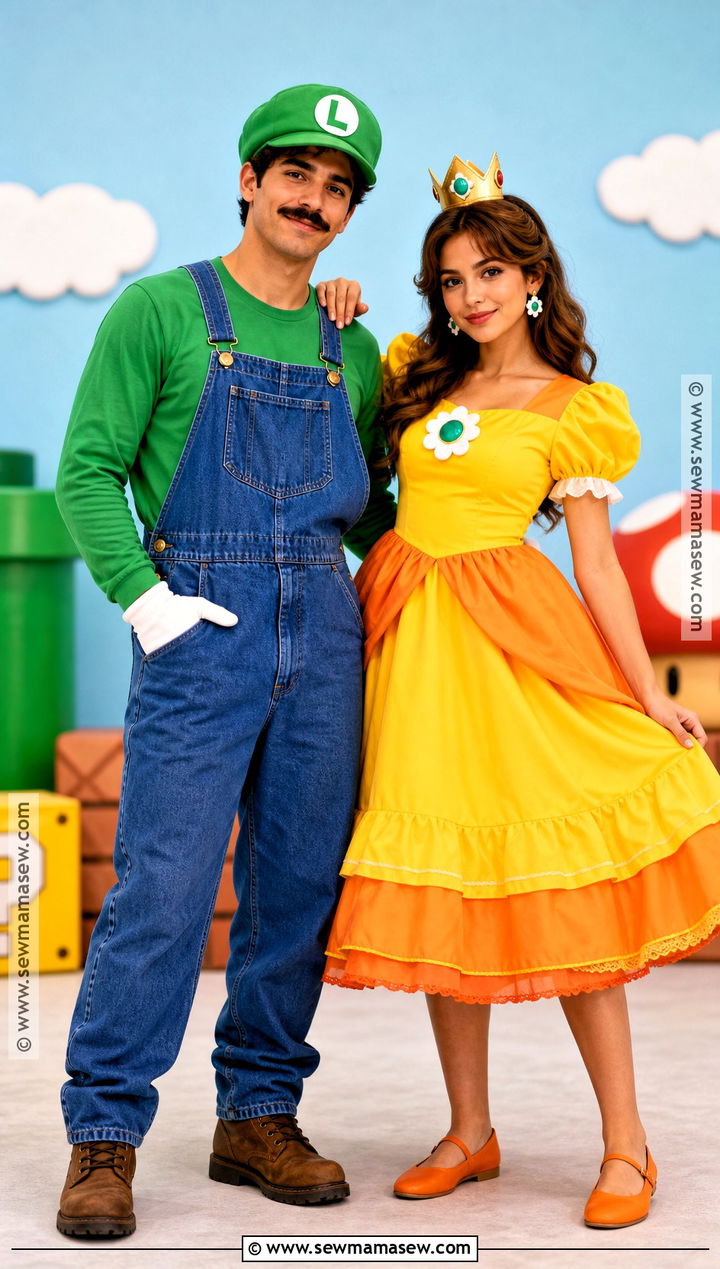 Luigi And Princess Daisy Costume - 45 cute couple halloween costumes