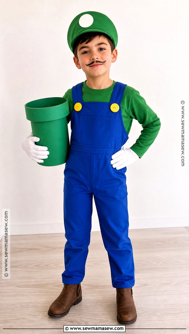 Luigi Costume With Green Hat - 30 boys costume ideas