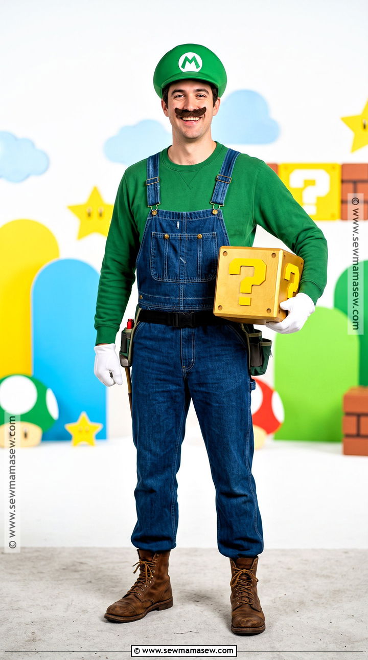 Luigi Costume With Green Shirt - 40 costume party ideas