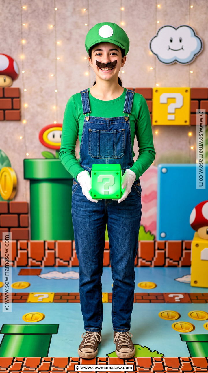 Luigi Green Overalls Costume - 30 Good Halloween Costumes for Teenagers