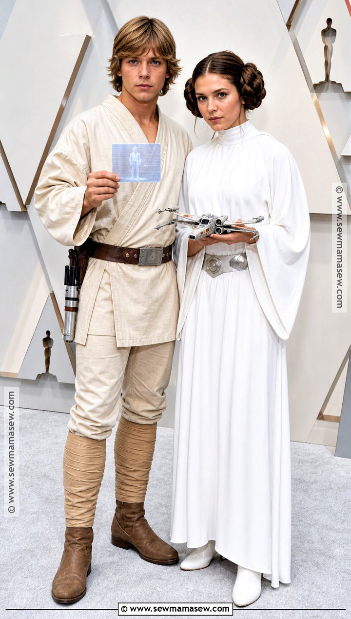 Luke Skywalker And Princess Leia Couple Costume - 35 star wars couple costume ideas