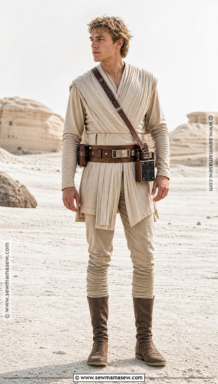 Luke Skywalker Costume With Cream Tunic - 30 childhood heroes costume ideas