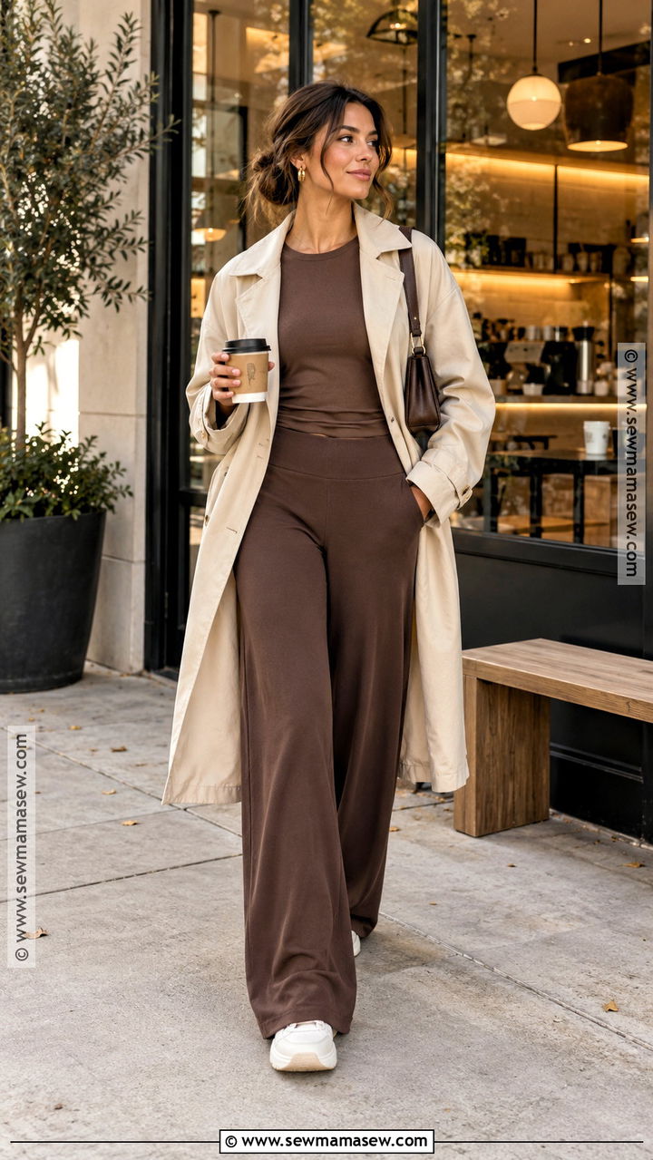 Lululemon Align Wide Leg Pants And Long Sleeve Top Outfit - 20 fall lululemon outfits