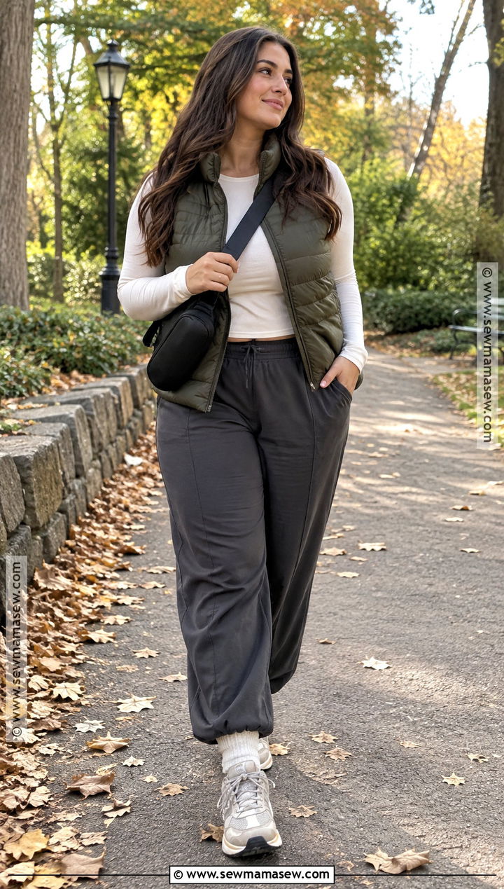 Lululemon Dance Studio Pants And Puffer Vest Outfit - 15 lululemon outfits fall