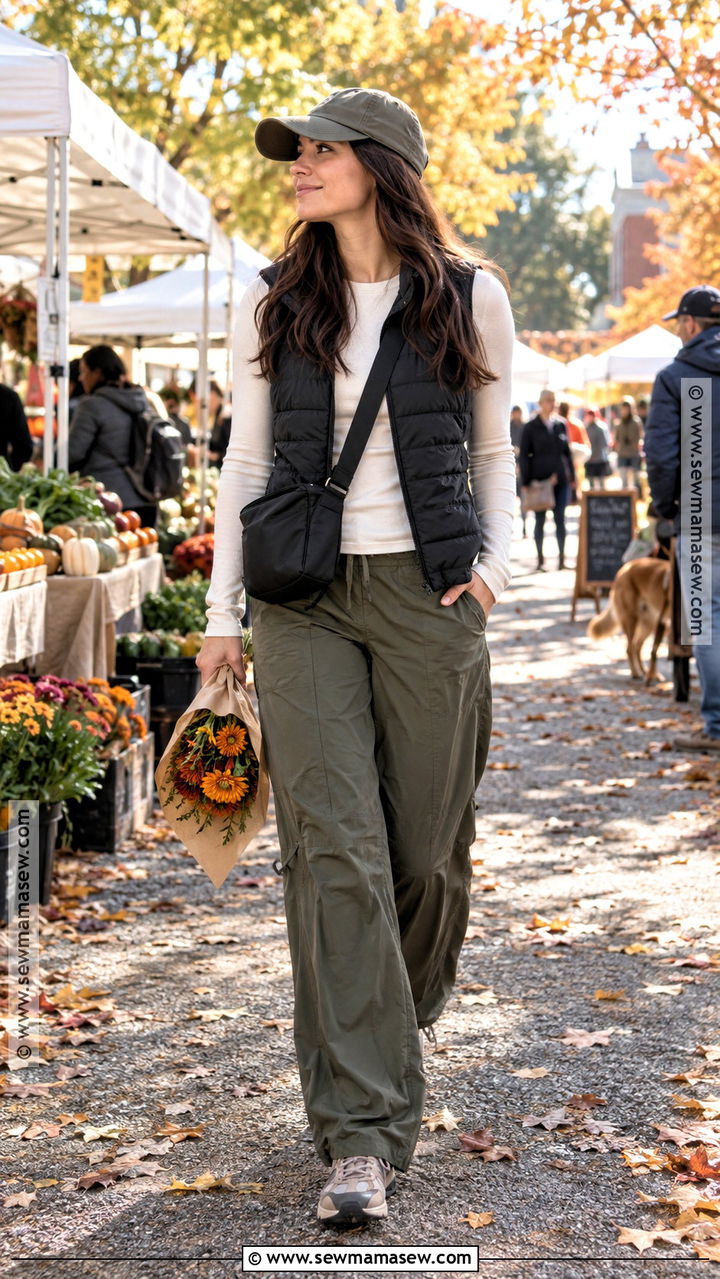 Lululemon Dance Studio Pants And Quilted Vest Outfit - 20 fall lululemon outfits
