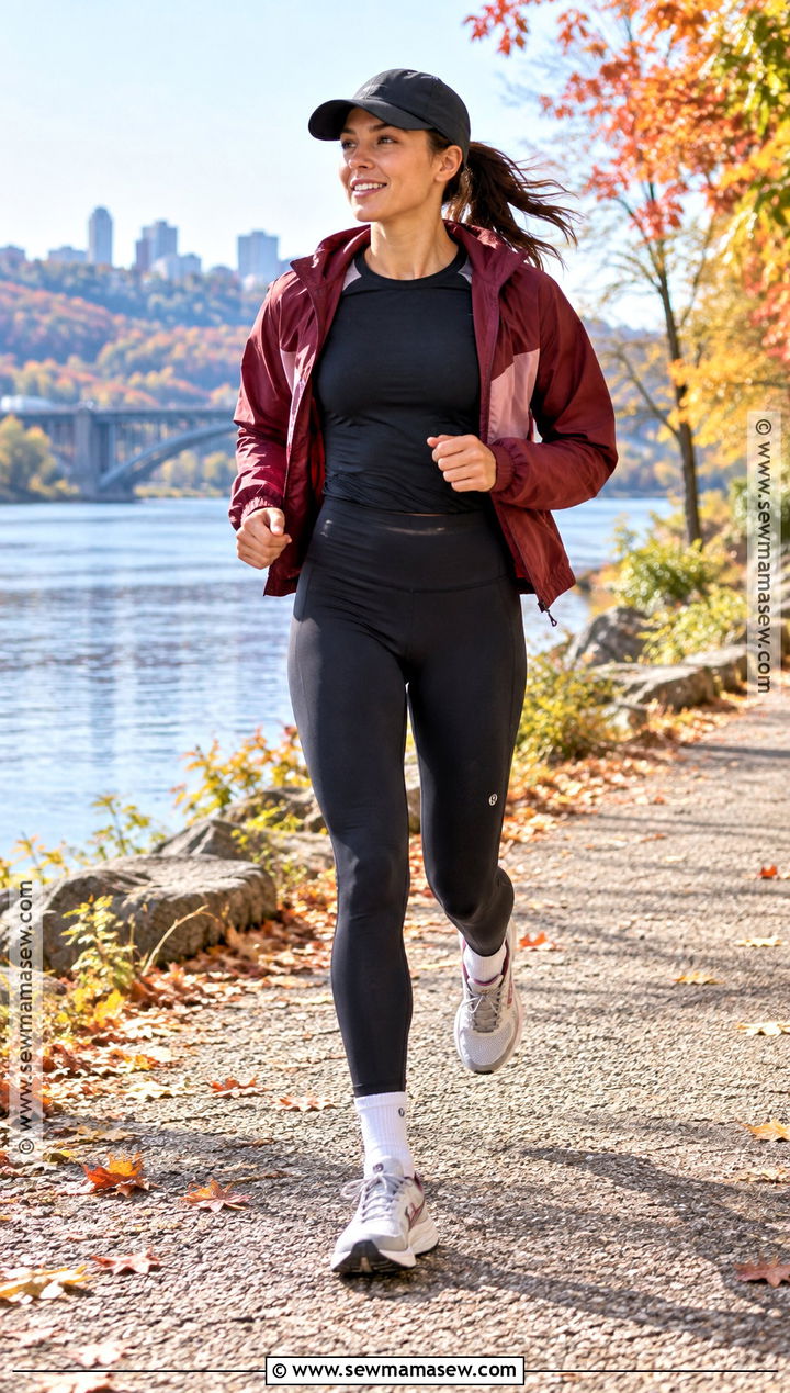 Lululemon Running Leggings And Windbreaker Outfit - 20 lululemon fall outfit ideas