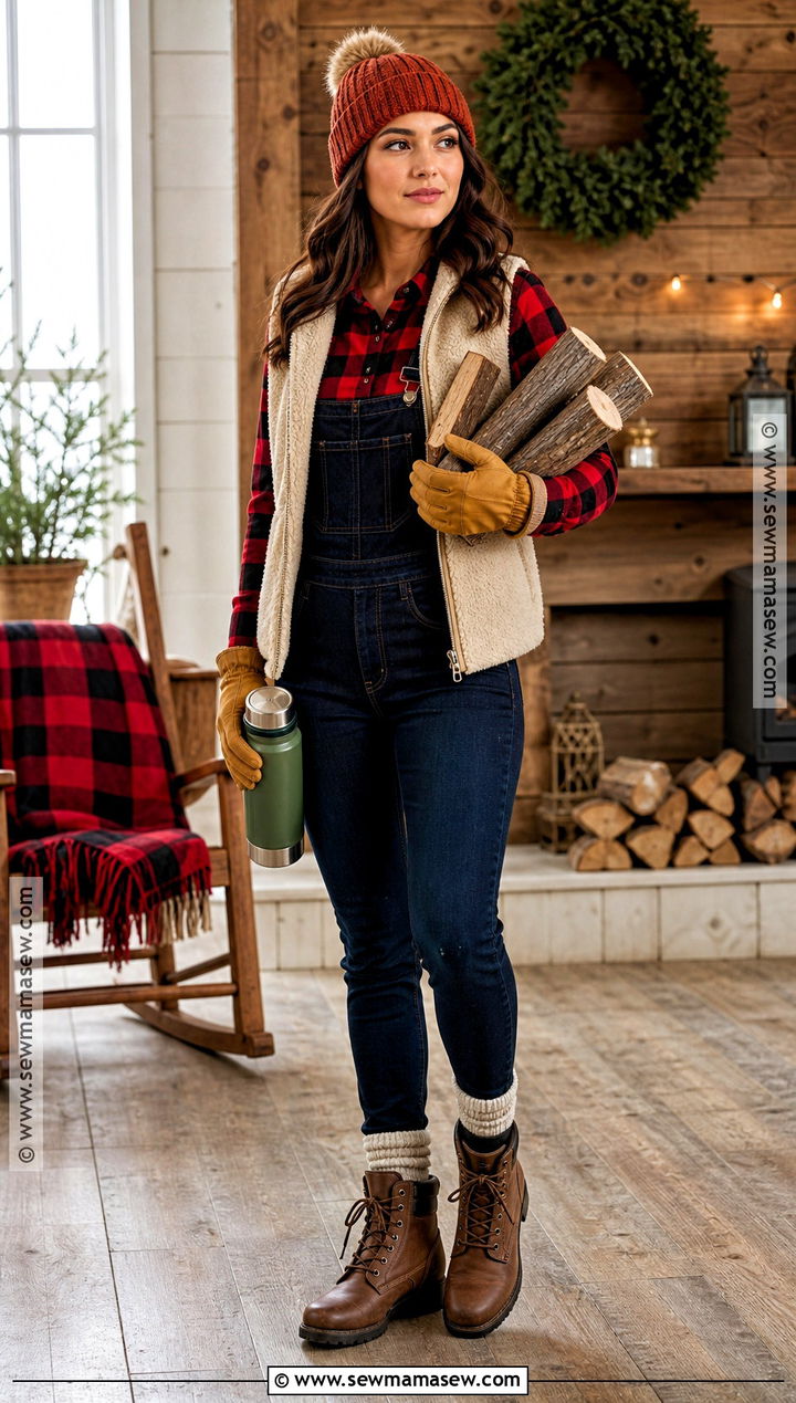 Lumberjack Costume With Denim Overalls - 30 halloween costumes with overalls