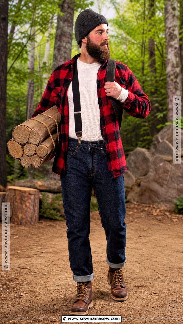 Lumberjack Costume With Plaid Shirt - 30 easy men halloween costumes for guys