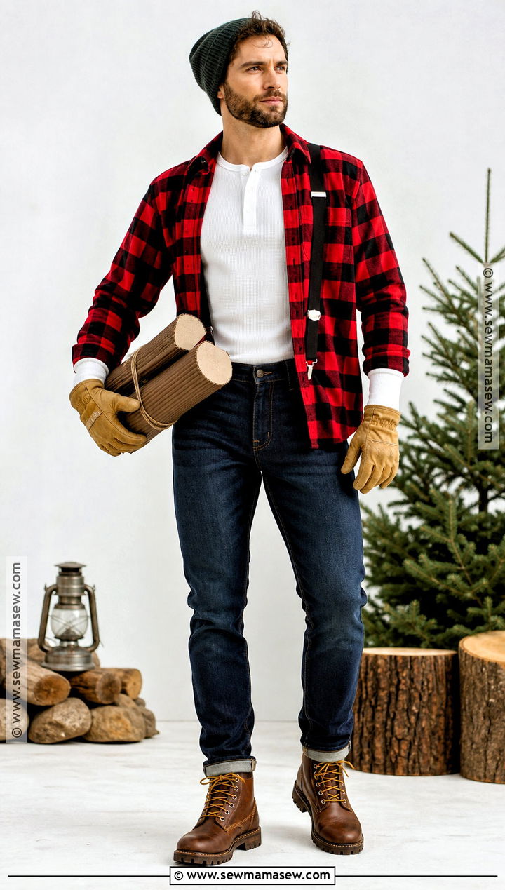 Lumberjack Costume With Red Flannel - 35 simple halloween costumes for men