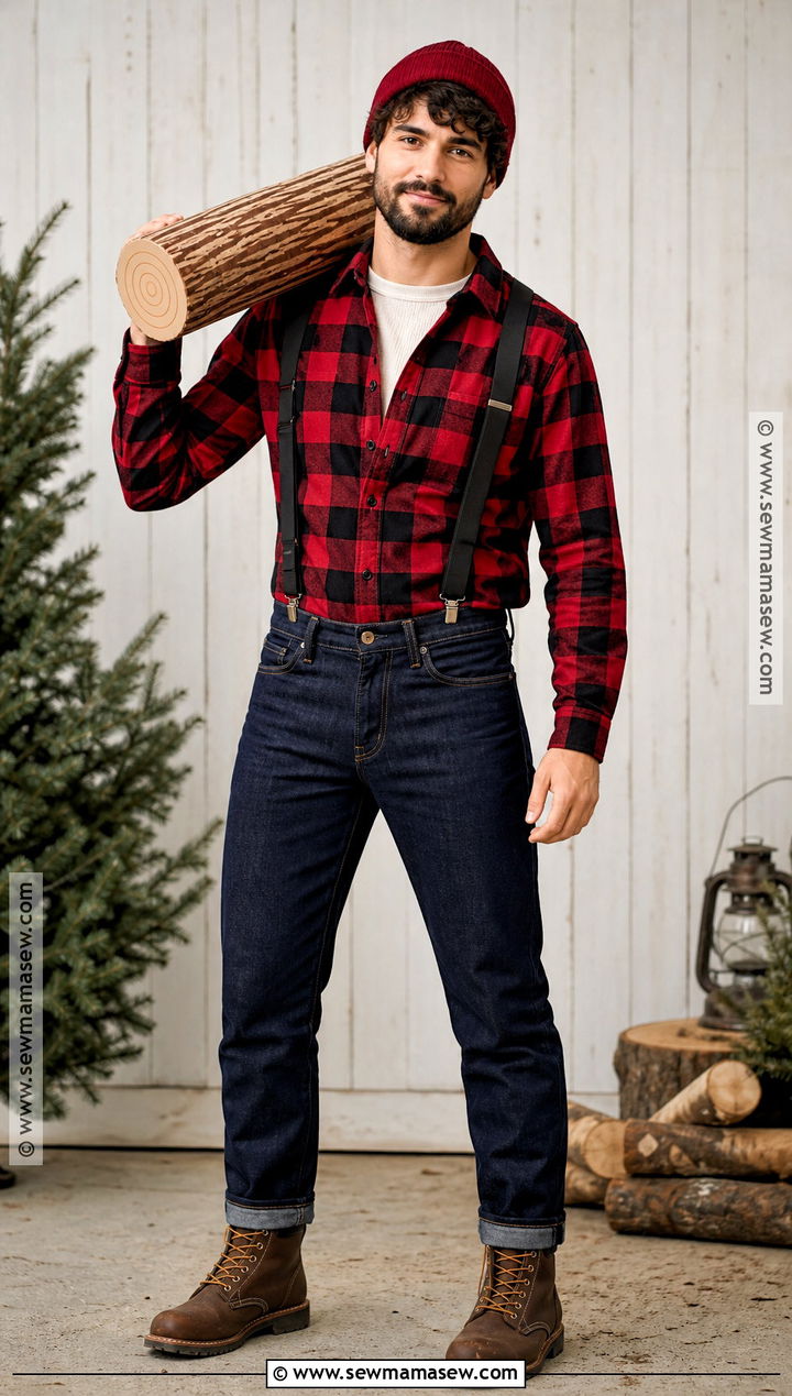 Lumberjack Costume With Red Flannel - 30 Simple Halloween Costumes for Men