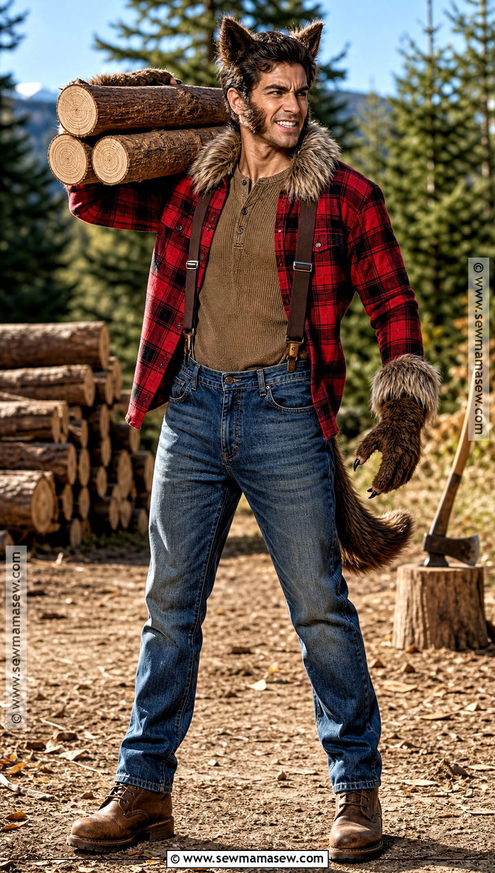 Lumberjack Wolf Costume - 30 wolf costume ideas for men
