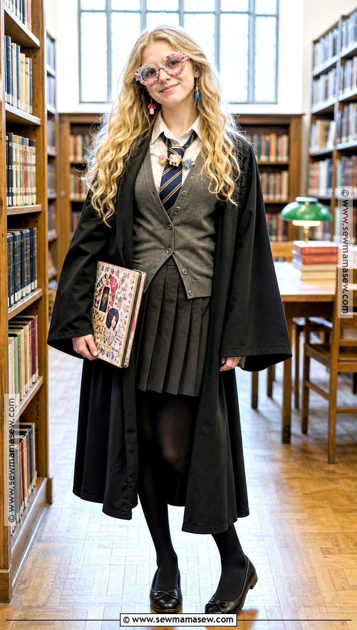 Luna Lovegood Costume With Colorful Accessories - 35 book character dress up ideas