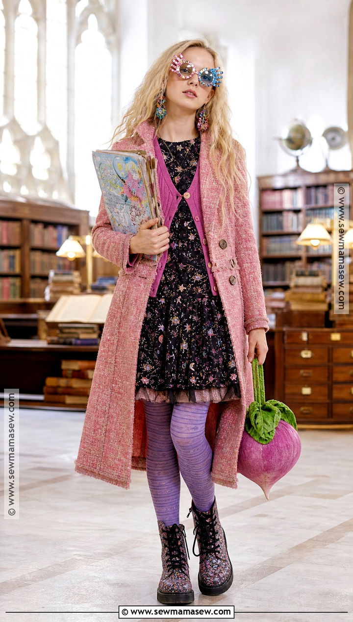 Luna Lovegood Pink Coat Costume - 35 costumes for blondes