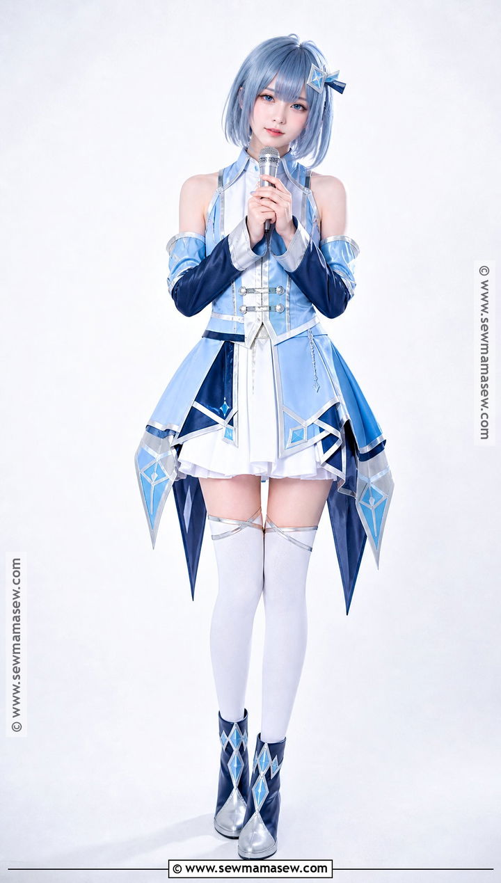 Luo Tianyi Cosplay With Blue And White Dress - 30 seeu cosplay ideas