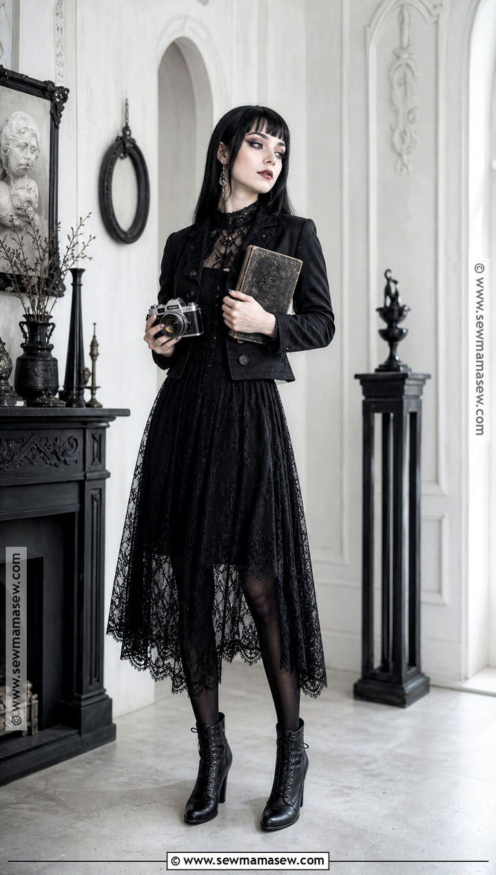 Lydia Deetz Black Goth Costume - 35 Movie Characters Costumes