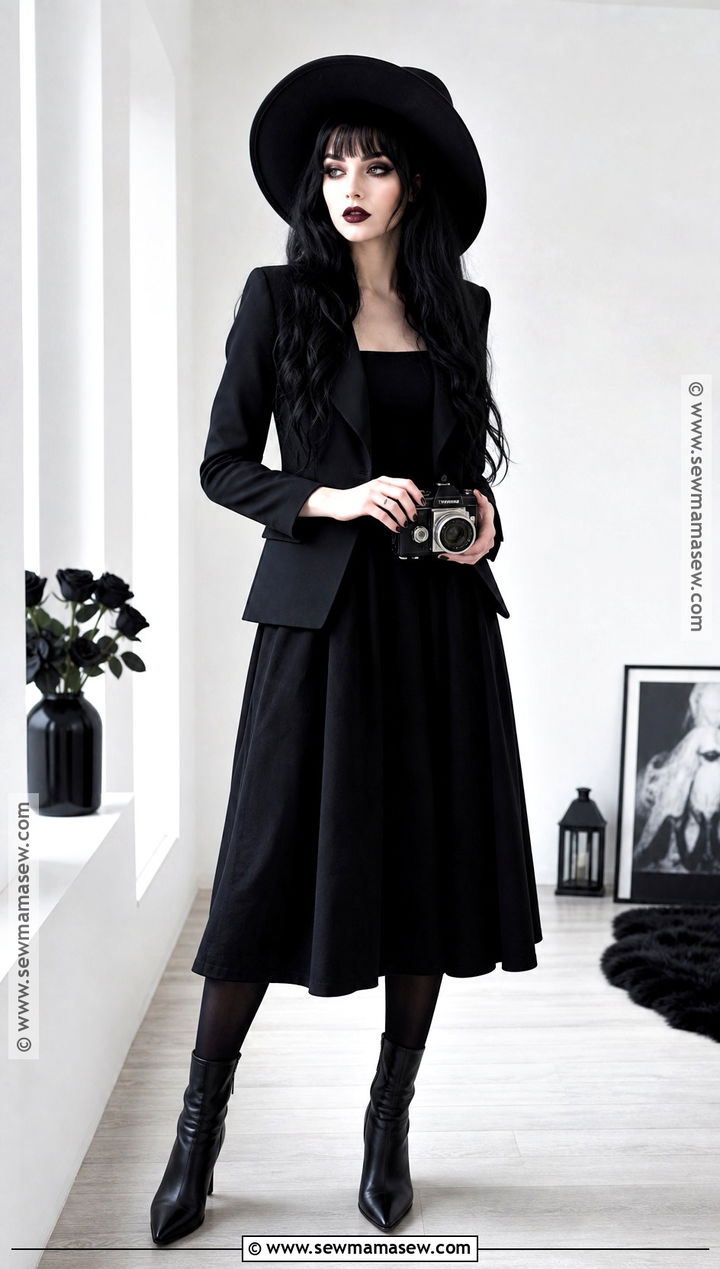 Lydia Deetz Black Goth Costume - 35 tim burton halloween costumes