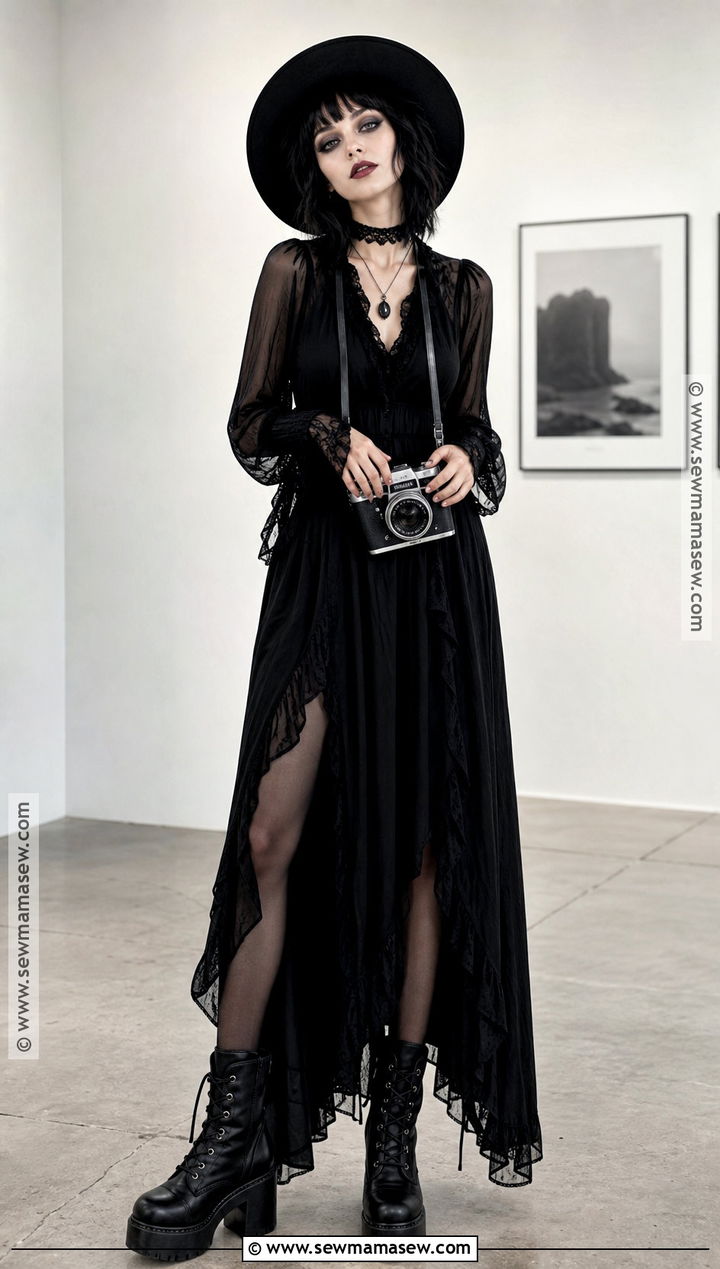 Lydia Deetz Black Gothic Costume - 35 tim burton costumes