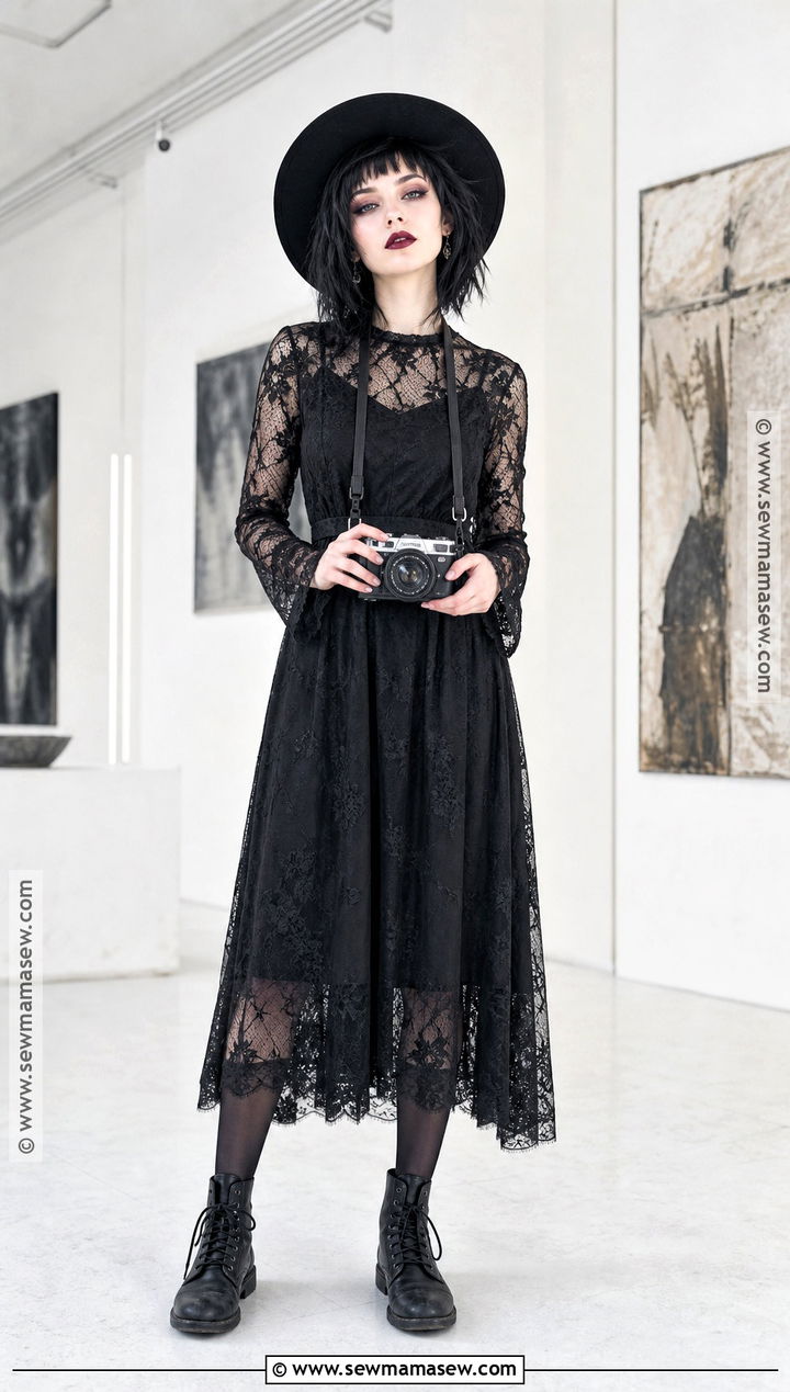 Lydia Deetz Black Gothic Costume - 30 Tim Burton Characters Costumes