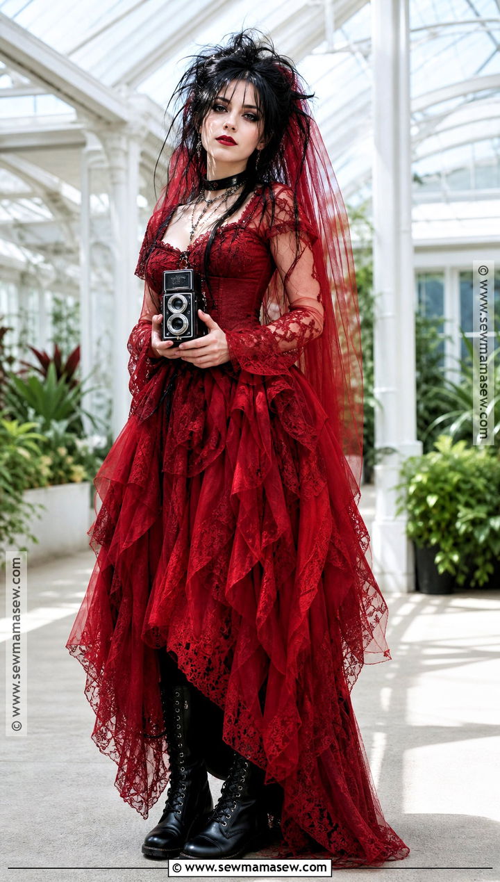 Lydia Deetz Costume With Messy Black Hair - 35 black hair costume ideas