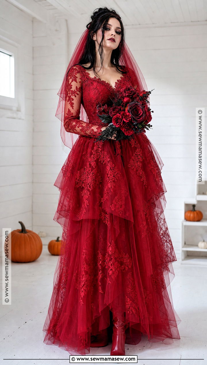 Lydia Deetz Red Dress Costume - 45 cool halloween costumes