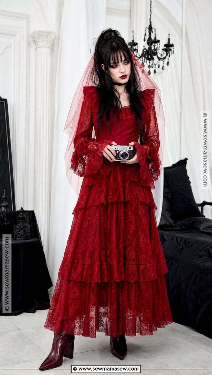 Lydia Deetz Red Dress Costume - 30 movies costumes ideas