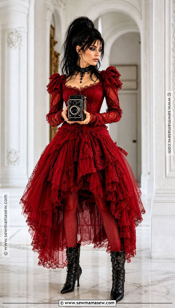 Lydia Deetz Red Dress Costume - 30 80'S Costume Ideas