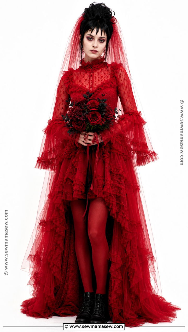 Lydia Deetz Red Wedding Costume - 30 film costume ideas