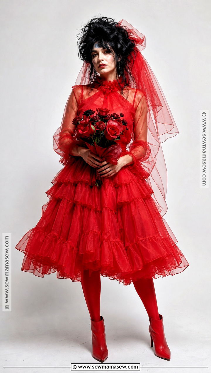 Lydia Deetz Red Wedding Dress Cosplay - 30 characters to cosplay with black hair ideas