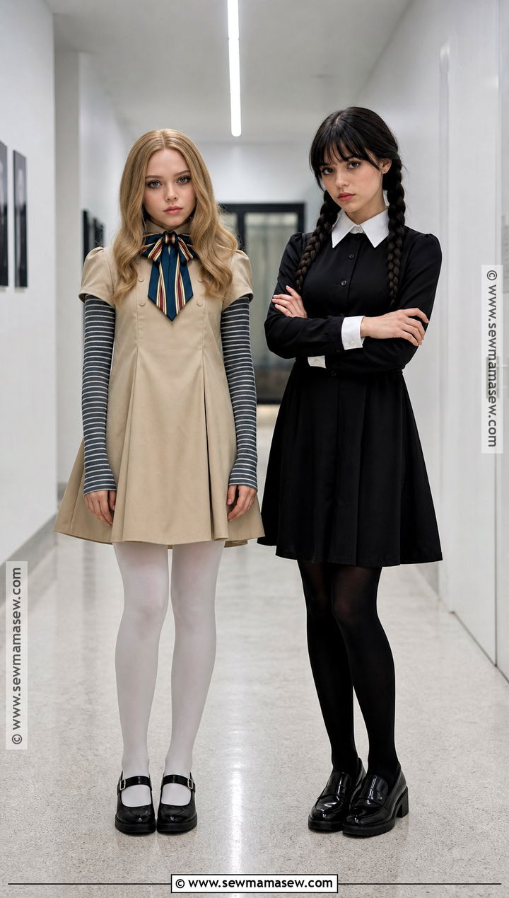 M3GAN And Wednesday Costume - 40 blonde and brunette halloween costumes