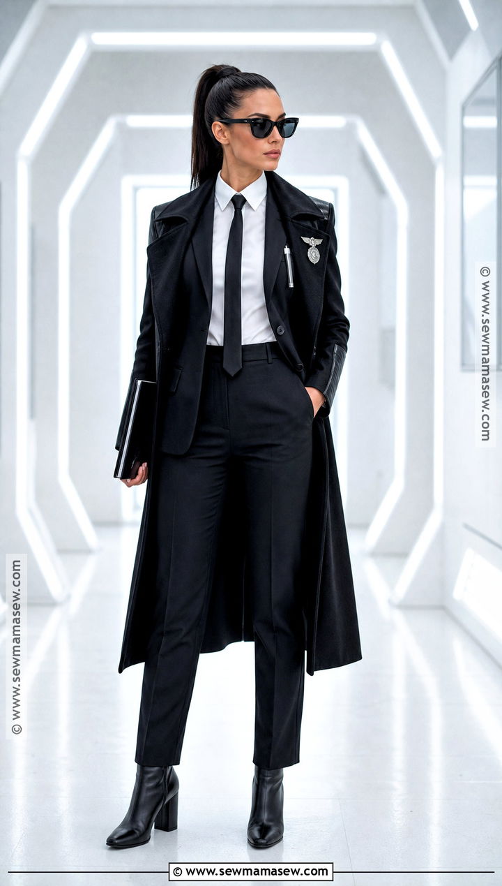 MIB Group Leader Costume With Statement Coat - 30 Mib Costume Ideas for Women