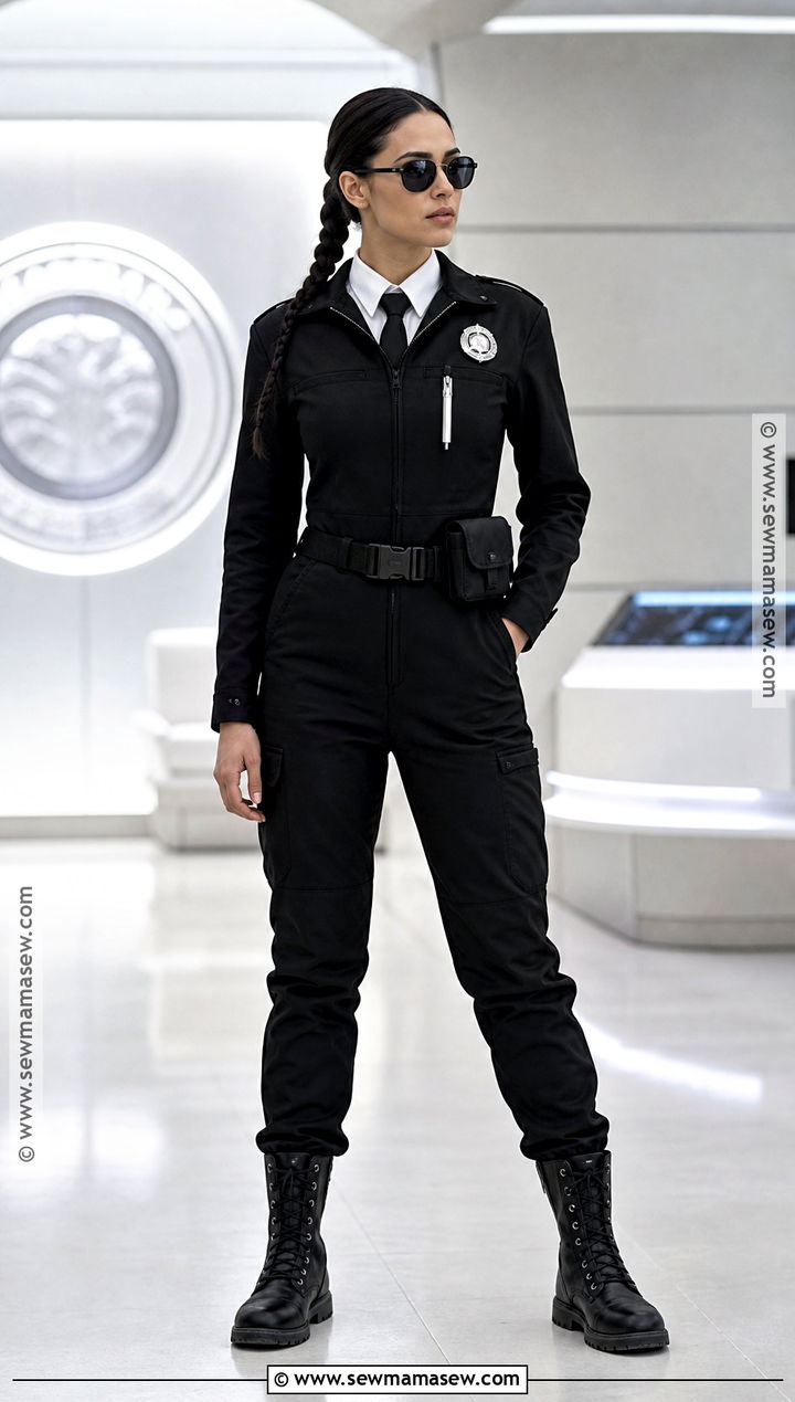 MIB Jumpsuit Costume With Utility Belt - 30 Mib Costume Ideas for Women