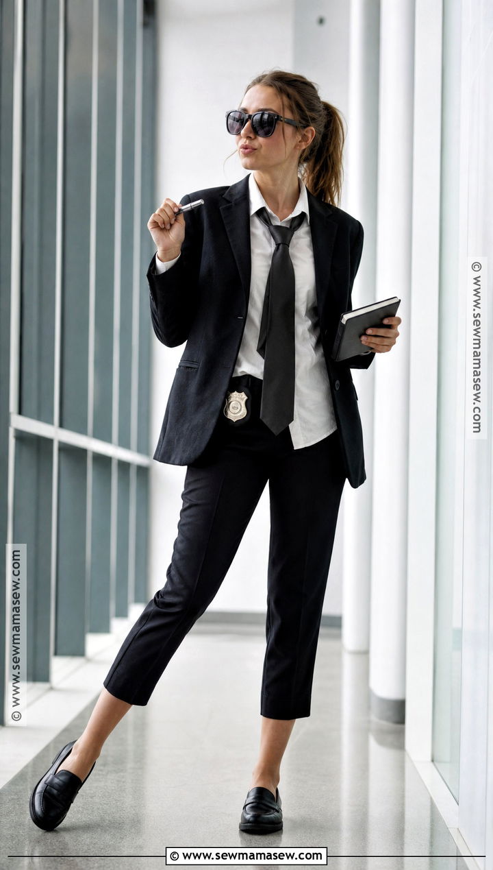 MIB Rookie Agent Costume With Oversized Blazer - 30 Mib Costume Ideas for Women