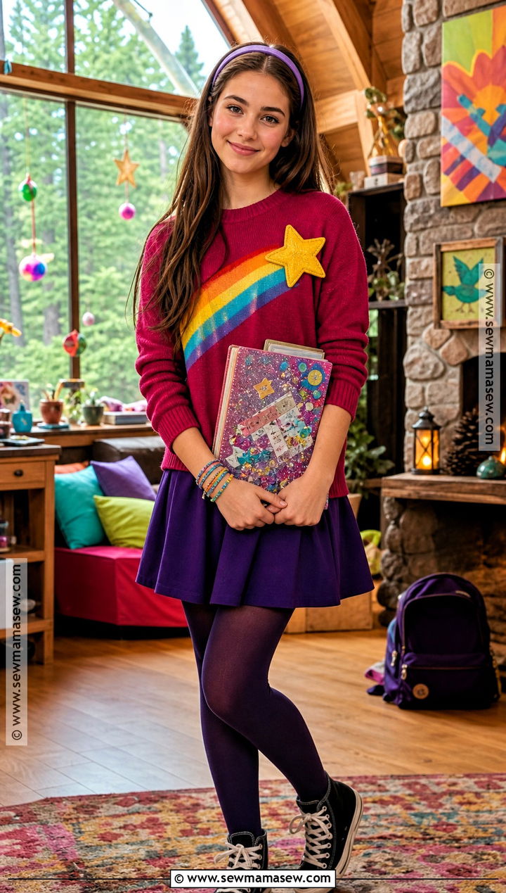 Mabel Pines Costume With Shooting Star Sweater - 35 teen girl halloween costumes