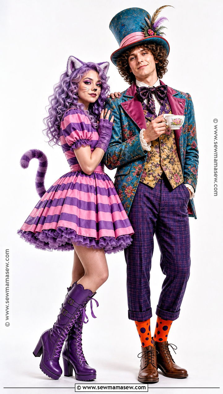Mad Hatter And Cheshire Cat Couple Costume - 50 cheshire cat costume ideas