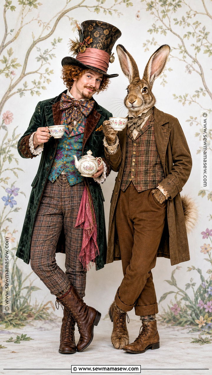 Mad Hatter And March Hare Couple Costume - 30 bunny couple costume ideas