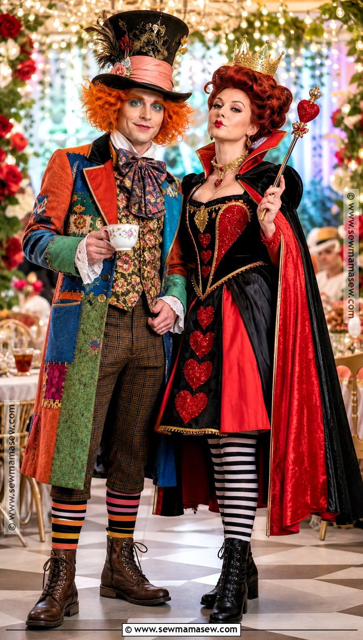 Mad Hatter And Queen Of Hearts Couple Costume - 35 alice in wonderland costume ideas