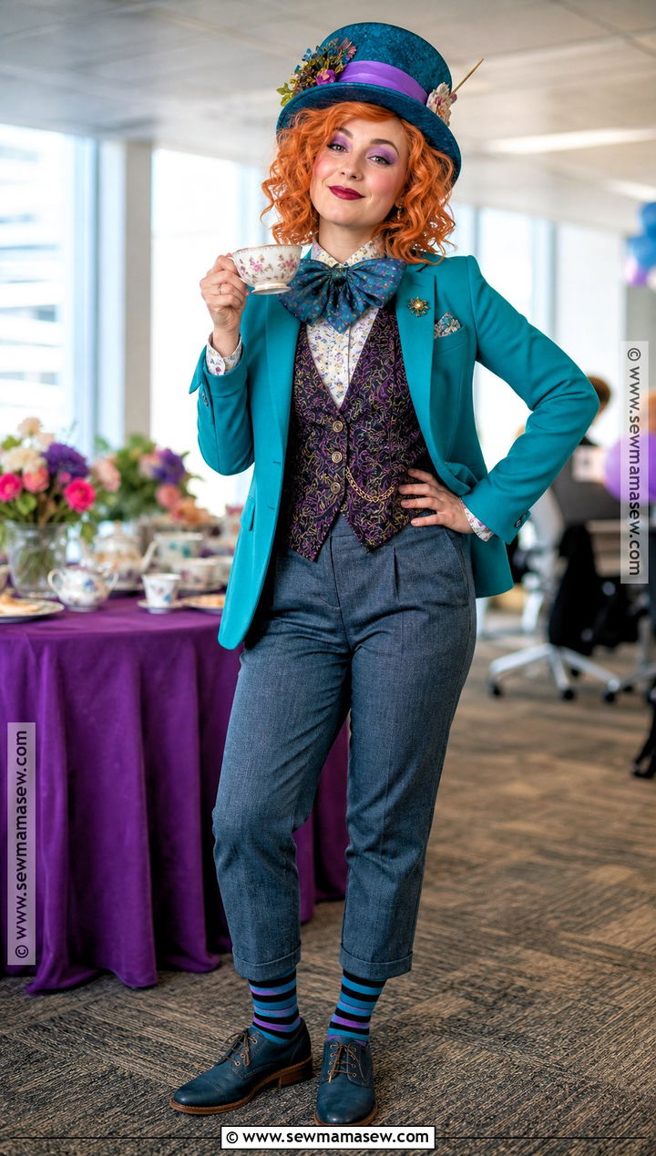 Mad Hatter Costume With Colorful Blazer - 35 easy halloween costumes for work