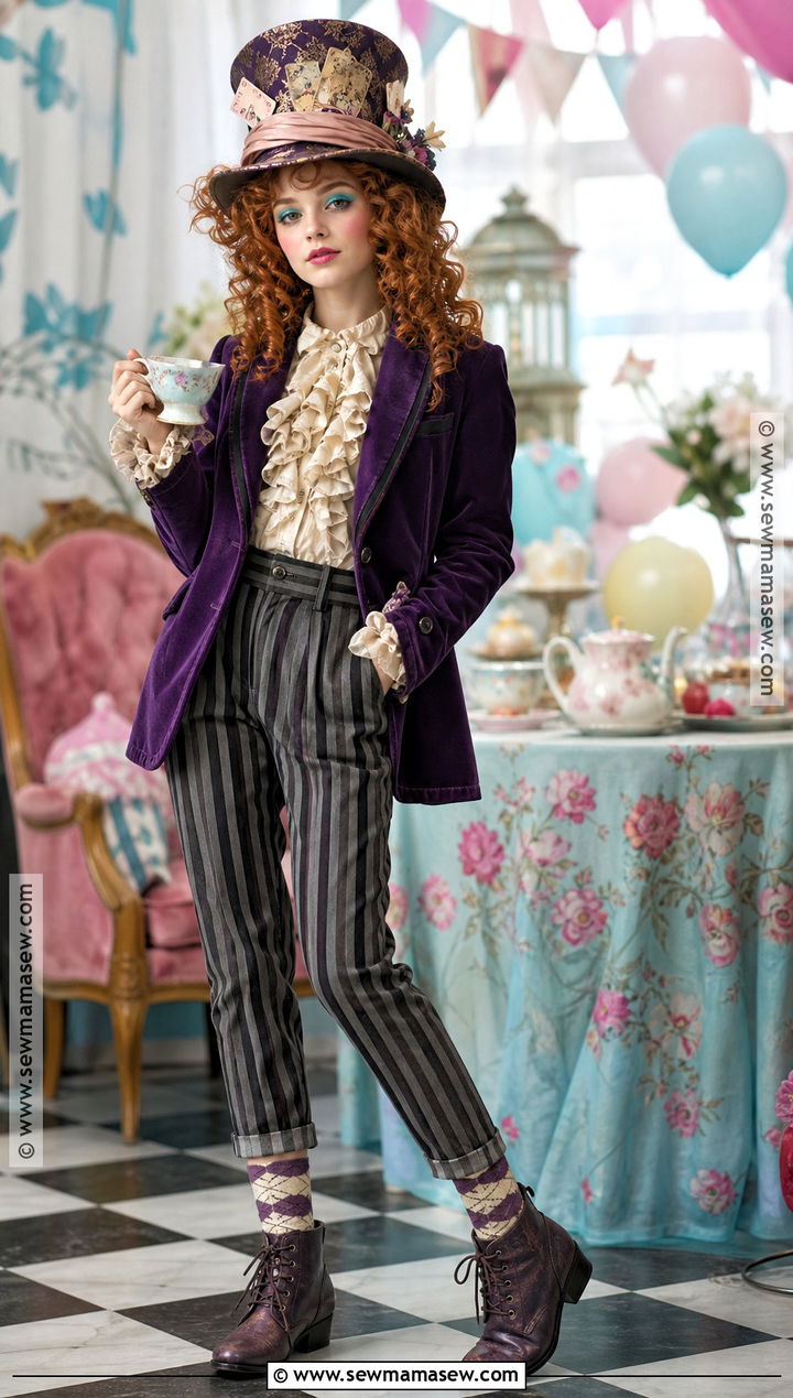 Mad Hatter Costume With Colorful Blazer - 30 halloween costume ideas for teenage for girls