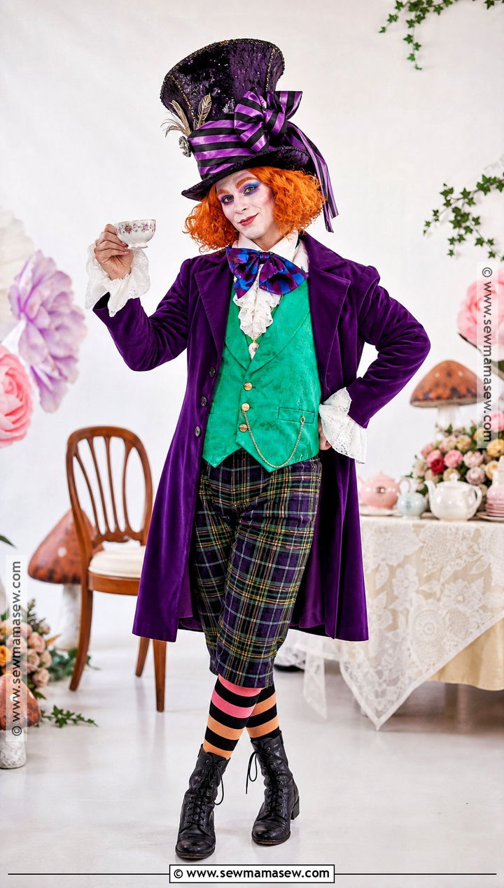 Mad Hatter Costume With Colorful Coat - 35 halloween costumes single