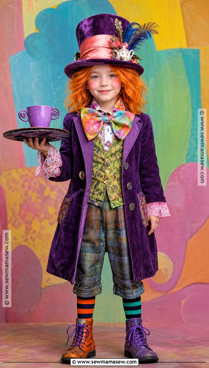 Mad Hatter Costume With Colorful Coat - 40 book character costumes for kids