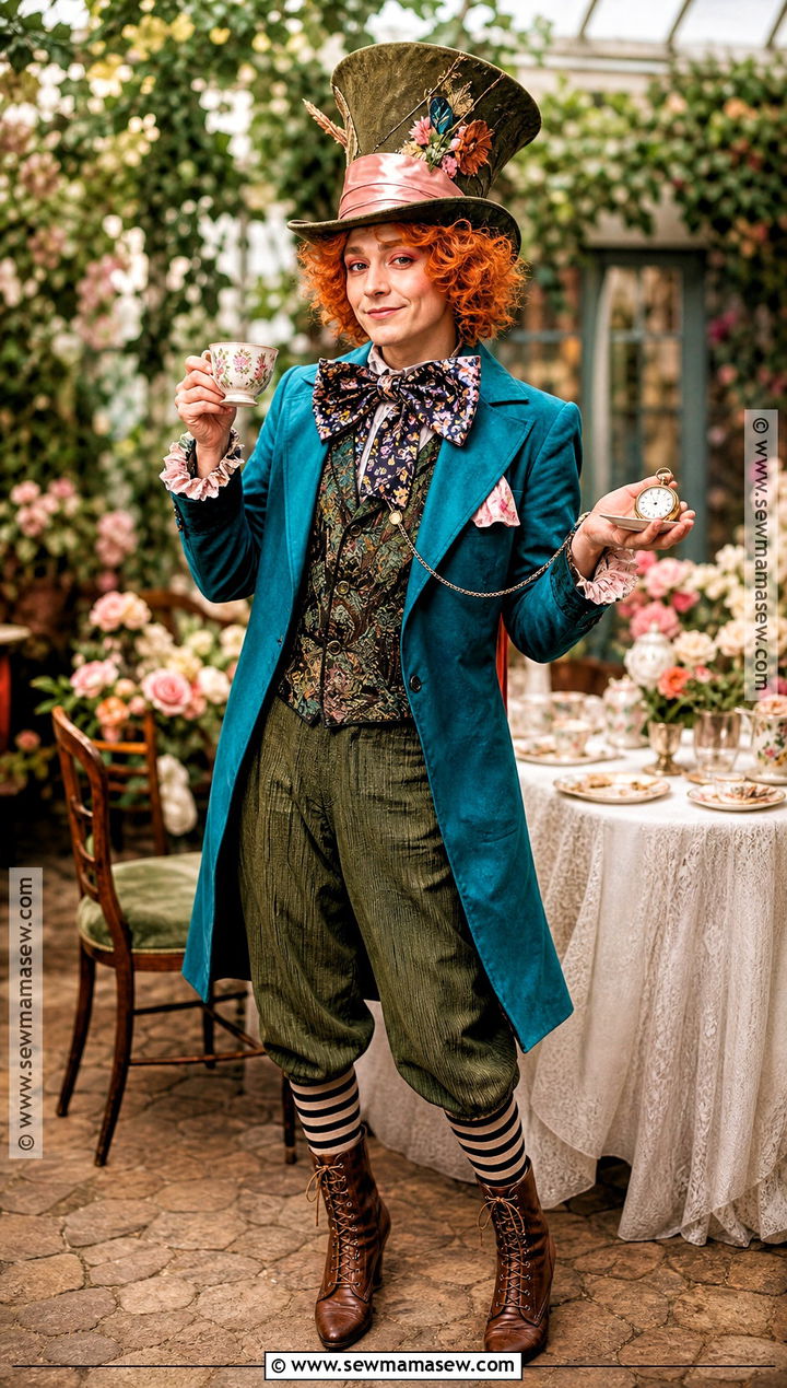 Mad Hatter Costume With Colorful Tailcoat - 30 Grown Ups Costume Ideas