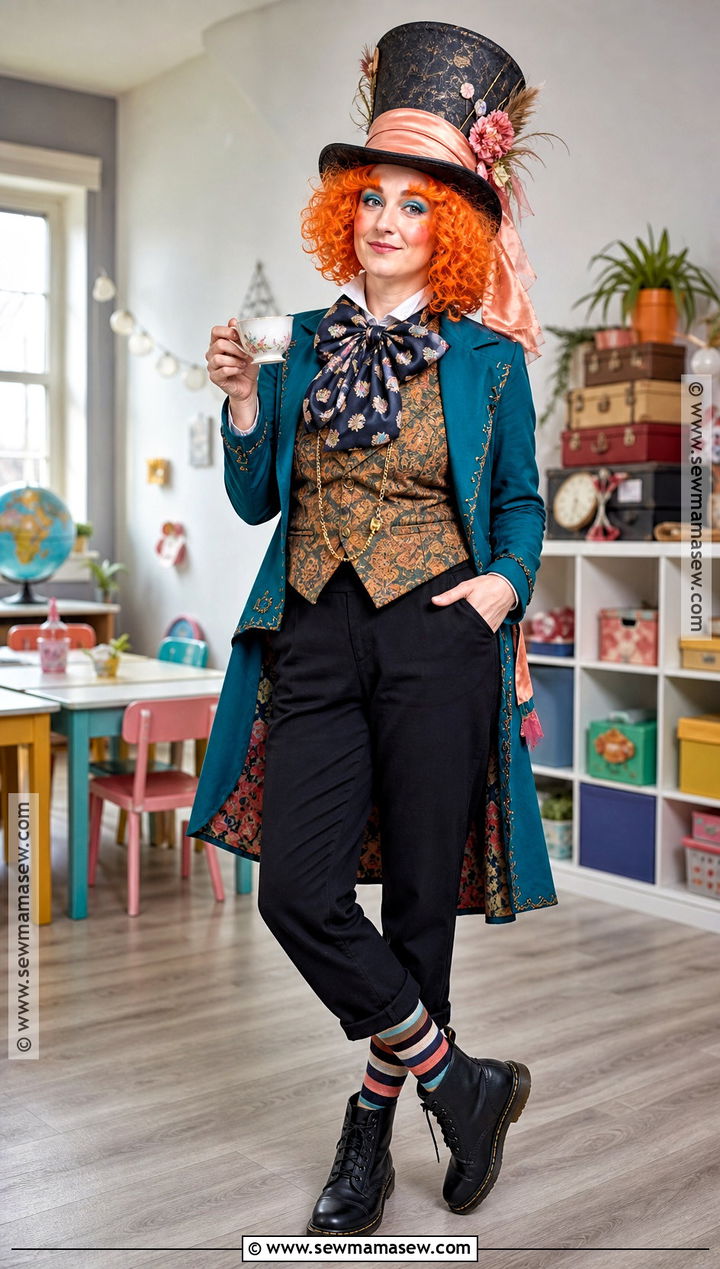 Mad Hatter Costume With Colorful Tailcoat - 30 teacher book character costumes